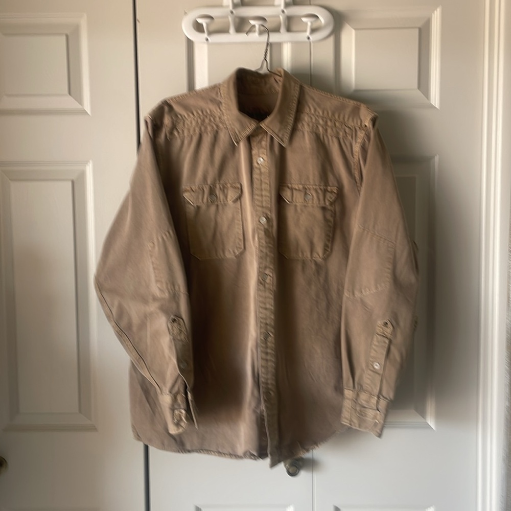 Levi's Tan Button-Down Casual Shirt